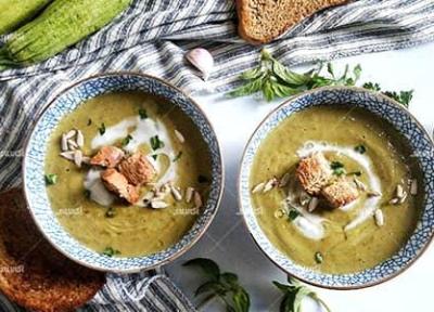 طرز تهیه سوپ کدو سبز و ریحان؛ سوپ سبز پاییزی