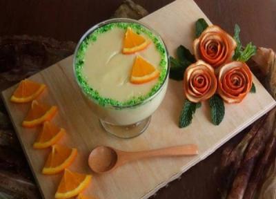 طرز تهیه فرنی پرتقالی