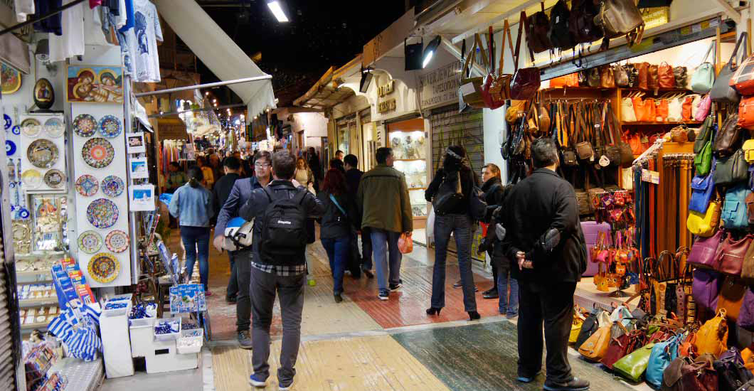 خیابان پاندراسو در یونان مراکز خرید آتن در کشور یونان
